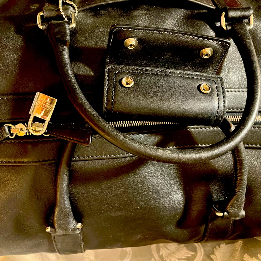 Coach Weekender Travel Bag Black Leather